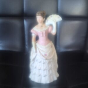 Elegant Pink and White Porcelain Figurine